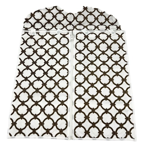 Joy Mangano Hanging Organizer White Brown Design Multiple Pockets New - Picture 1 of 8